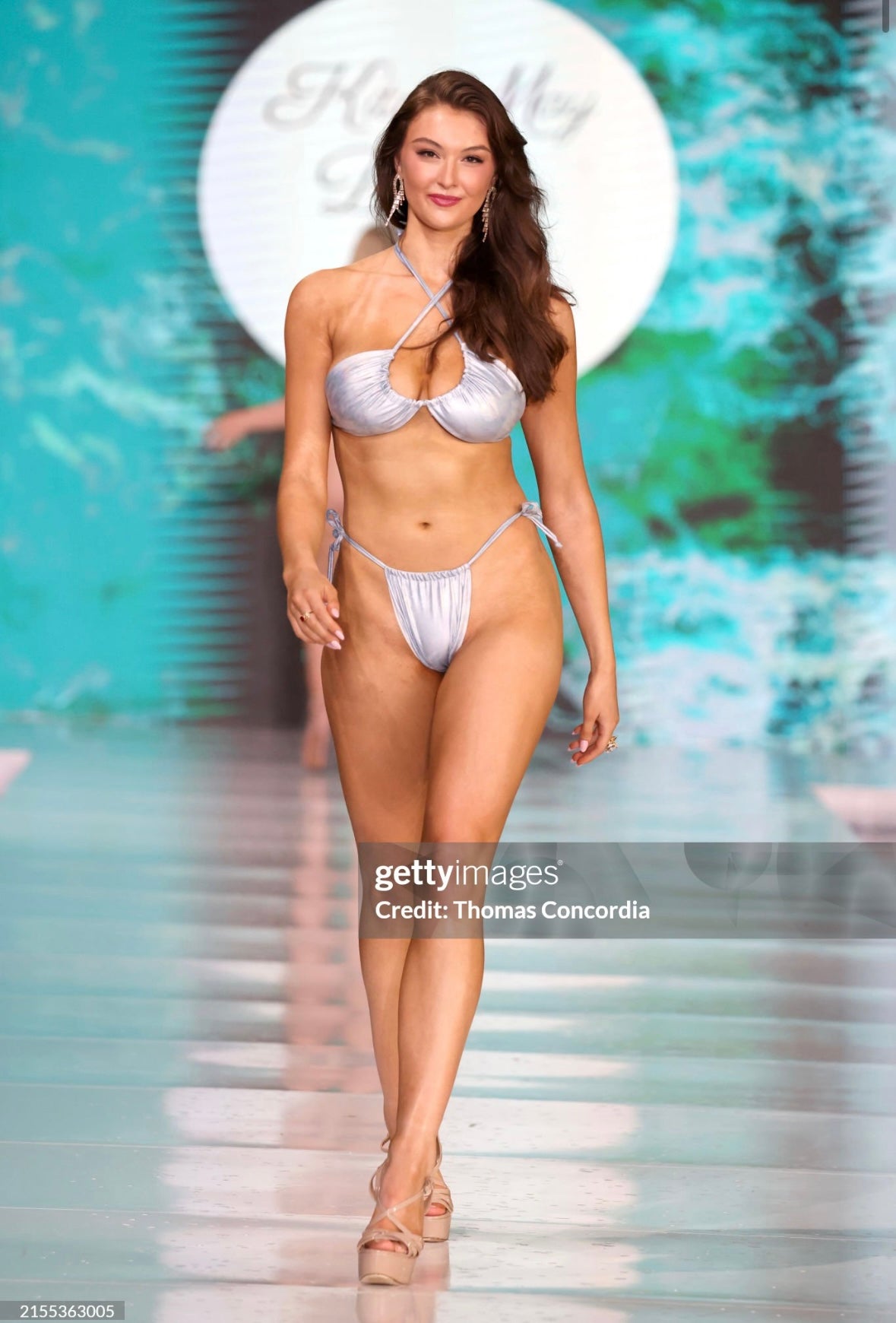 Baby blue metallic multiway bikini