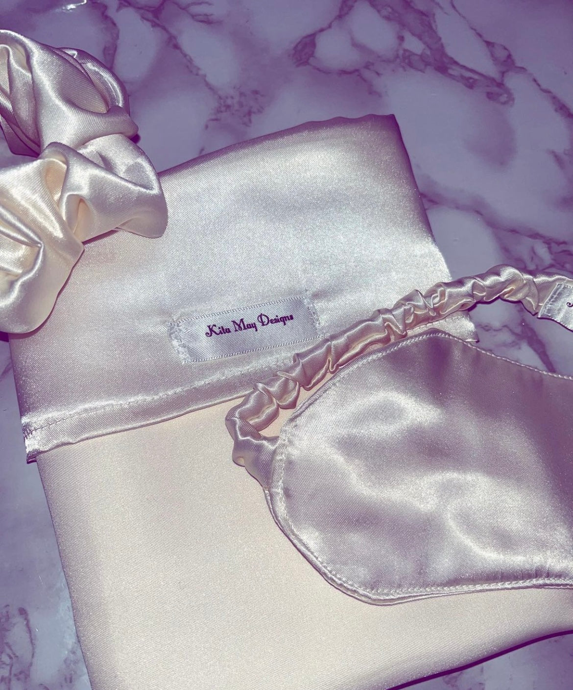 Champagne satin - Self care set