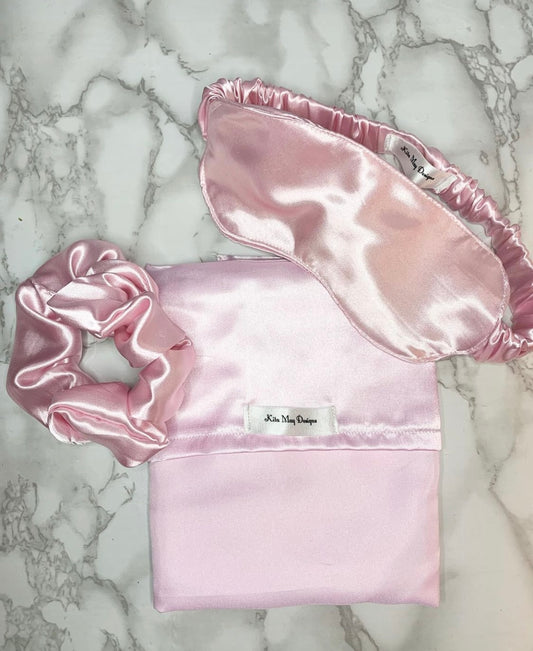 Baby pink satin - Self care set